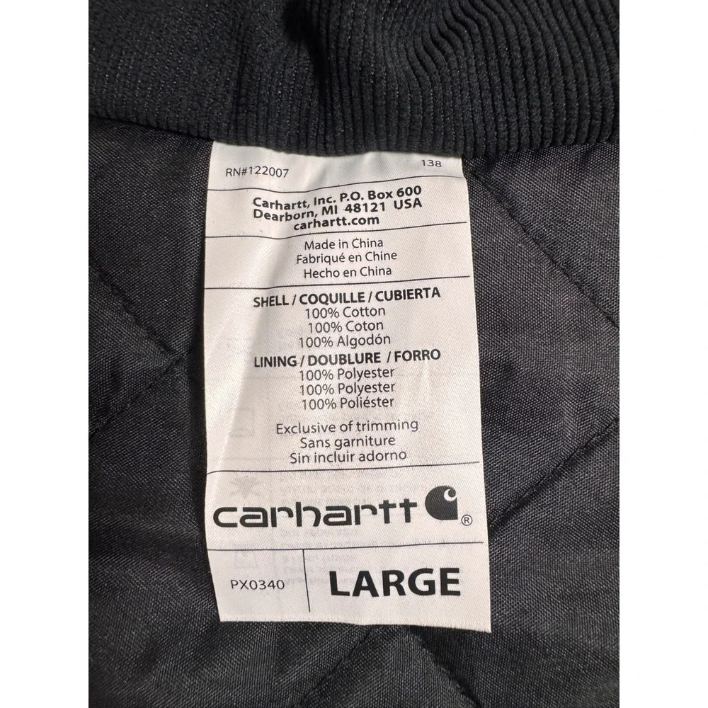 Carhartt Firm Duck Insulated Dog Chore Coat Vest Large Green Canvas PX0340